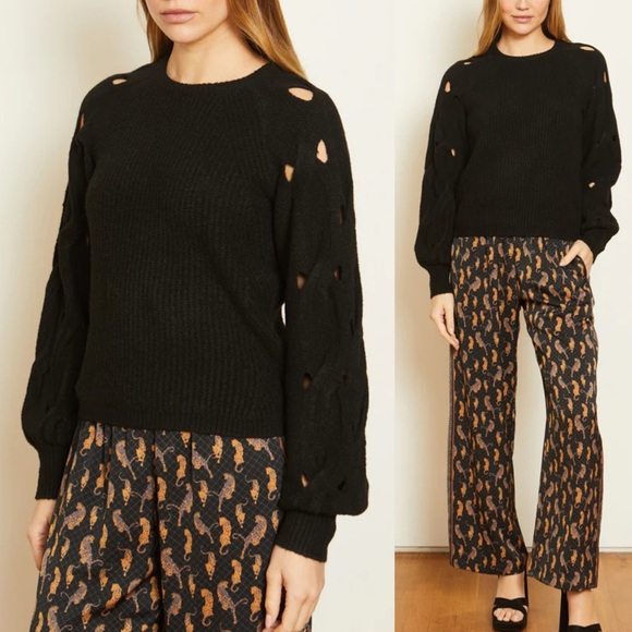 Anthropologie Caballero Cable-Sleeve Sweater - Picture 10 of 12